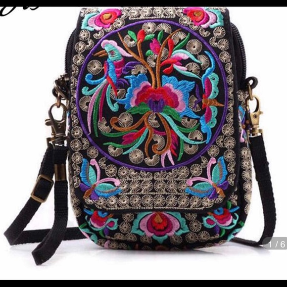 Boho Festival Embroidered Mini Purse - Picture 2 of 6